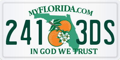 FL license plate 2413DS