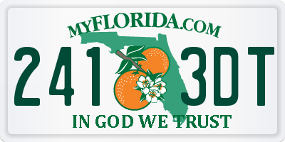 FL license plate 2413DT