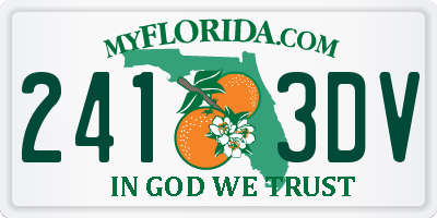 FL license plate 2413DV