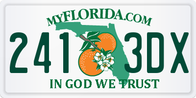 FL license plate 2413DX
