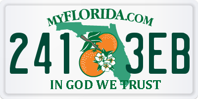 FL license plate 2413EB