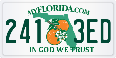 FL license plate 2413ED