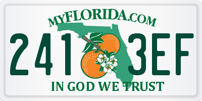 FL license plate 2413EF