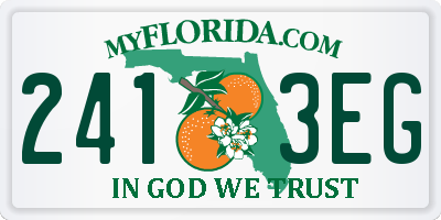 FL license plate 2413EG