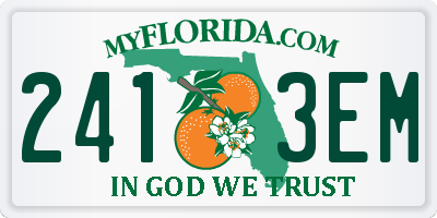FL license plate 2413EM