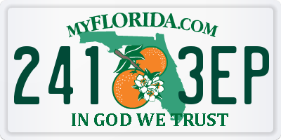 FL license plate 2413EP