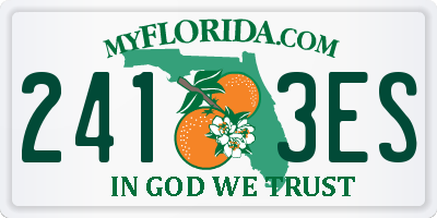 FL license plate 2413ES
