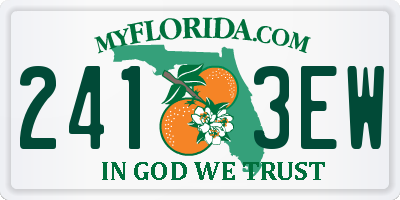 FL license plate 2413EW