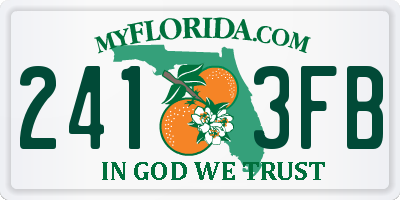 FL license plate 2413FB