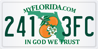 FL license plate 2413FC