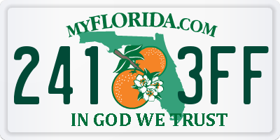 FL license plate 2413FF