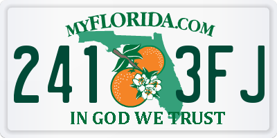 FL license plate 2413FJ
