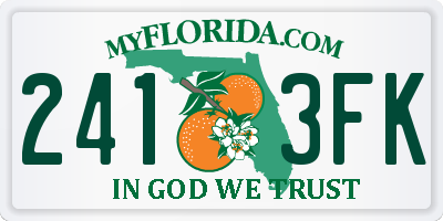 FL license plate 2413FK