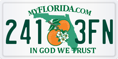 FL license plate 2413FN