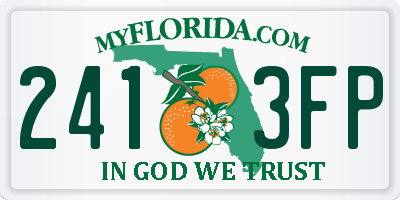 FL license plate 2413FP