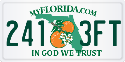 FL license plate 2413FT