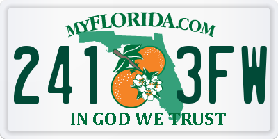 FL license plate 2413FW