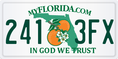 FL license plate 2413FX