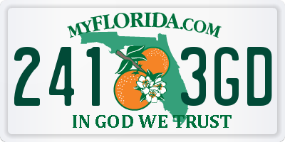 FL license plate 2413GD