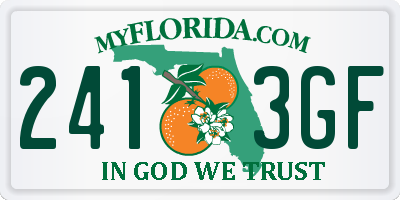 FL license plate 2413GF