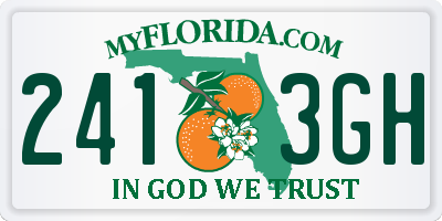 FL license plate 2413GH