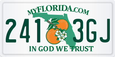 FL license plate 2413GJ