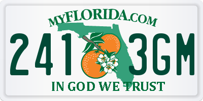 FL license plate 2413GM