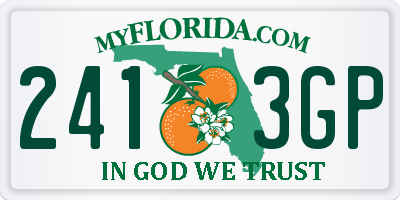 FL license plate 2413GP