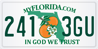 FL license plate 2413GU
