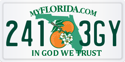 FL license plate 2413GY