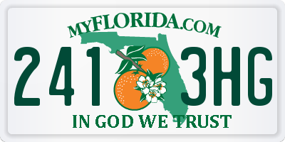 FL license plate 2413HG