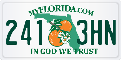 FL license plate 2413HN