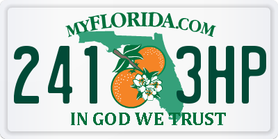 FL license plate 2413HP