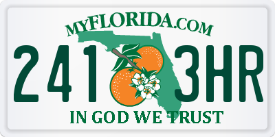 FL license plate 2413HR