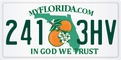 FL license plate 2413HV