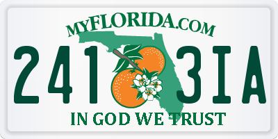 FL license plate 2413IA