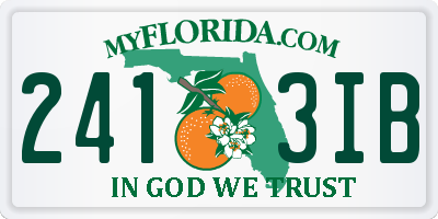 FL license plate 2413IB