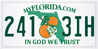 FL license plate 2413IH