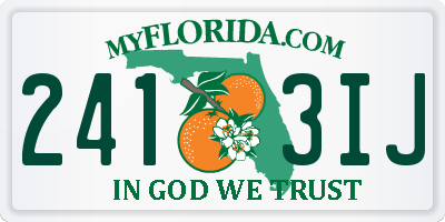 FL license plate 2413IJ