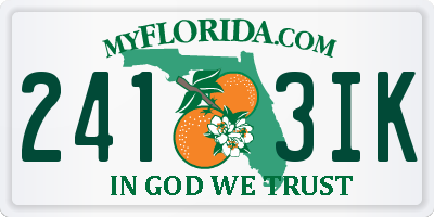 FL license plate 2413IK