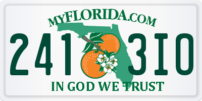 FL license plate 2413IO