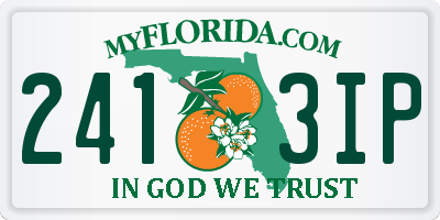 FL license plate 2413IP