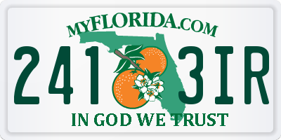 FL license plate 2413IR
