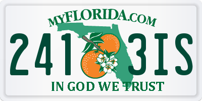 FL license plate 2413IS