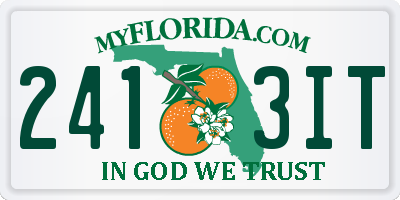 FL license plate 2413IT