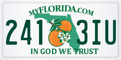 FL license plate 2413IU