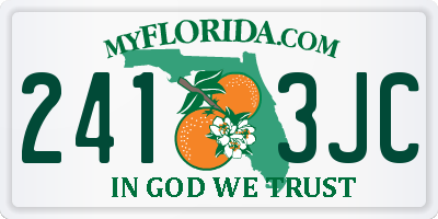 FL license plate 2413JC
