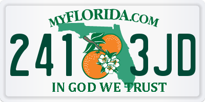 FL license plate 2413JD