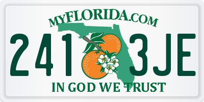 FL license plate 2413JE