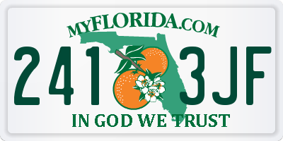 FL license plate 2413JF